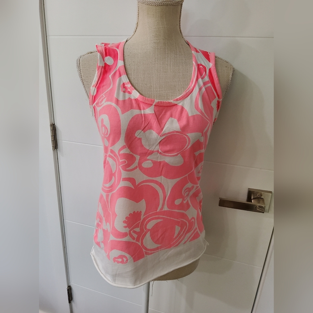 MARNI Floral Pink and White Sleeveless Top Size 38/S